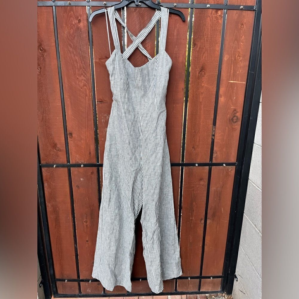Reformation Autumn Linen Jumpsuit size 6 Vineyard - Picture 2 of 9